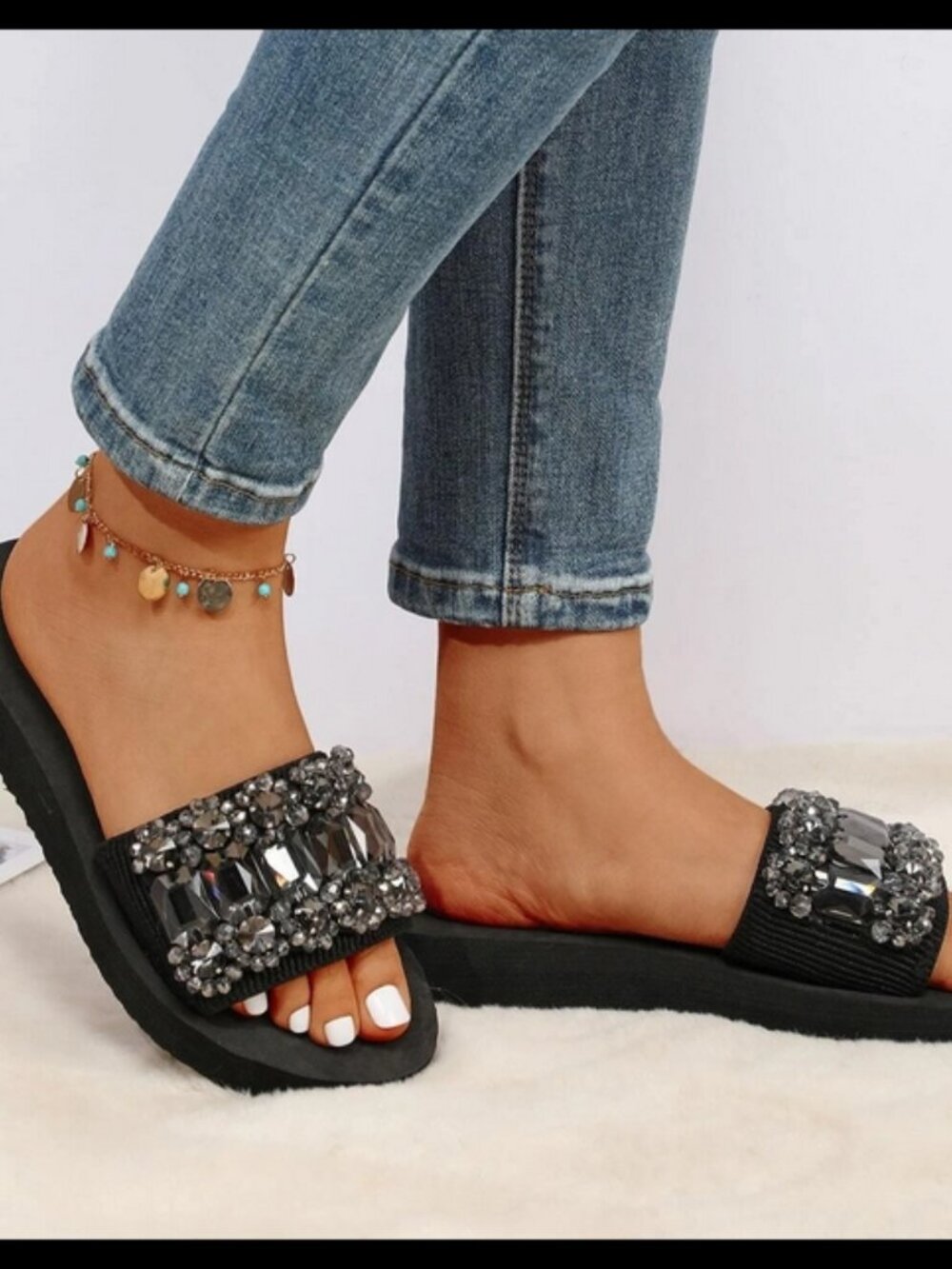 Italian Shoemakers Black Sz 8.5 Afia Sandal KITTEN HEEL Made In Italy NEW in BOX - Picture 2 of 4